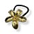 Elástico de Metal Flor | Prendedor de cabelo Dourado - Imagem 2