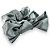 Scrunchie de Cetim com Laço Azul - Imagem 2
