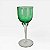 6 taças para vinho branco em cristal verde marca Bohemia com haste torcida - Imagem 2