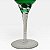 6 taças para vinho branco em cristal verde marca Bohemia com haste torcida - Imagem 5