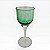6 taças para vinho branco em cristal verde marca Bohemia com haste torcida - Imagem 3