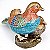 Casal de patos em porcelana esmaltada  Kutani Mandarim - Imagem 4