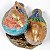 Casal de patos em porcelana esmaltada  Kutani Mandarim - Imagem 5