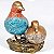 Casal de patos em porcelana esmaltada  Kutani Mandarim - Imagem 2