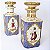 Antigo par de perfumeiro em porcelana francesa esmaltada - Imagem 2