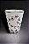 Vaso em vidro opalinado branco com pintura vegetal - Imagem 1