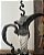 Antigo Claret Jug Cristal e Pewter Decorativo - Imagem 3