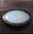Antiga caixa oval em porcelana francesa azul. - Imagem 3