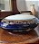 Antiga caixa oval em porcelana francesa azul. - Imagem 2