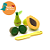 Brinquedo de Madeira Comidinha - Kit FRUTAS DE CORTE MAMÃO, PÊRA E KIWI - Imagem 1