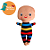Boneco de Pano Inclusivo TOM TOM EM TRATAMENTO DE CANCER - G - Imagem 1