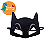 Fantasia Infantil MÁSCARA DE SUPER HERÓI - BATMAN - Imagem 1