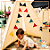 Cabana de Chão Infantil em Tecido - BANDEIRINHAS COLORIDAS - Imagem 3