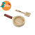 Brinquedo de Madeira - Brincar de Comidinha - KIT FRIGIDEIRA E ESPÁTULA TERRACOTA - Imagem 1