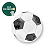 Tapete Vinílico Infantil Redondo - BOLA DE FUTEBOL AQUARELADA - Imagem 1