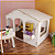 Kit Casinha Infantil em Madeira - MODELO DUAS ÁGUAS tam G com Móveis - Imagem 3