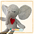 Bichinho de Pano - ELEFANTE JÚLIO em Plush - Imagem 2
