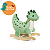 Brinquedo de Madeira - BALANÇO DINOSSAURO EM PELÚCIA "MONTARIA PRÉ-HISTÓRICA" - CLASSIC WORLD - Imagem 1