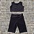 Conjunto Infantil e Juvenil para treino short e top preto - Imagem 3
