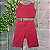 Conjunto Infantil e Juvenil para treino short e top rosa - Imagem 3