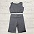 Conjunto Infantil e Juvenil para treino short e top cinza - Imagem 3