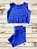 Conjunto Infantil e Juvenil para treino short e top Azul - Imagem 3