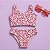 Biquíni Infantil Estampado gatinho rosa + Óculos Brinde - Imagem 1