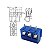 Borne AZUL KRE 3 vias 5mm pitch - Imagem 4