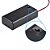 Suporte para Bateria 9V case com capa e chave - Imagem 3