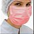 Máscara Cirúrgica Tripla Proteção MedTex Cor Rosa de Elástico Com 50 Unidades - Imagem 2