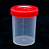 COLETOR 50ML EST PP TRANSP TAMPA VERMELHA  SEM PA EMB IND  - JPROLAB - Imagem 1