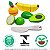 Kit 04 frutinhas madeira Abacate Banana Laranja Limão + Faca - Imagem 2