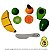 Kit 04 frutinhas madeira Abacate Banana Laranja Limão + Faca - Imagem 4