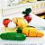 Kit 7 Legumes madeira com Corte + Faca + Tabua comida newart - Imagem 8