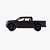 Miniatura Ford F-150 Lightning 2022 Preto Fosco Matchbox 1/64 7CM - Imagem 2