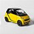 Miniatura SMART Fortwo 2010 Amarelo Xcartoys 1/64 4CM - Imagem 13