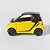 Miniatura SMART Fortwo 2010 Amarelo Xcartoys 1/64 4CM - Imagem 8