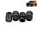 Kit 4 Bicos Tampa Válvula Pneu Preto para GWM TANK Modelo 2 - Imagem 1