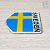 Emblema Bandeira da Suécia SWEDEN 5 CM X 5 CM - Imagem 6