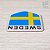 Emblema Bandeira da Suécia SWEDEN 5 CM X 5 CM - Imagem 7