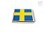 Emblema Metal Bandeira Suécia Quadrado 3,9 CM X 3,9 CM - Imagem 4