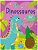 Livro de Colorir com Adesivos - Dinossauros - Imagem 1