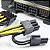 Cabo Energia Placa de Vídeo 8 pinos Para 2x 6+2 pinos PCI Express - Imagem 6