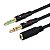 Adaptador P3 P2 Para Fone de Ouvido e Microfone Headset 20cm - Imagem 1