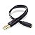 Adaptador P3 P2 Para Fone de Ouvido e Microfone Headset 20cm - Imagem 3