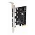 Placa Expansão PCI Express PCIe X1 X4 X8 X16 p/ USB 3.0 4 portas Adaptador Hub Controlador - Imagem 2
