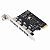 Placa Expansão PCI Express PCIe X1 X4 X8 X16 p/ USB 3.0 4 portas Adaptador Hub Controlador - Imagem 1