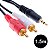 Cabo Fio Adaptador P2 Macho para 2x RCA Macho 1.5 m metros - Imagem 2