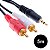 Cabo Fio Adaptador P2 Macho para 2x RCA Macho 5 m metros - Imagem 2
