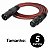Cabo de Microfone XLR Macho Fêmea, 5 m metros Alta Fidelidade, Balanceado, Amplificador Mixer Panthom - Imagem 2